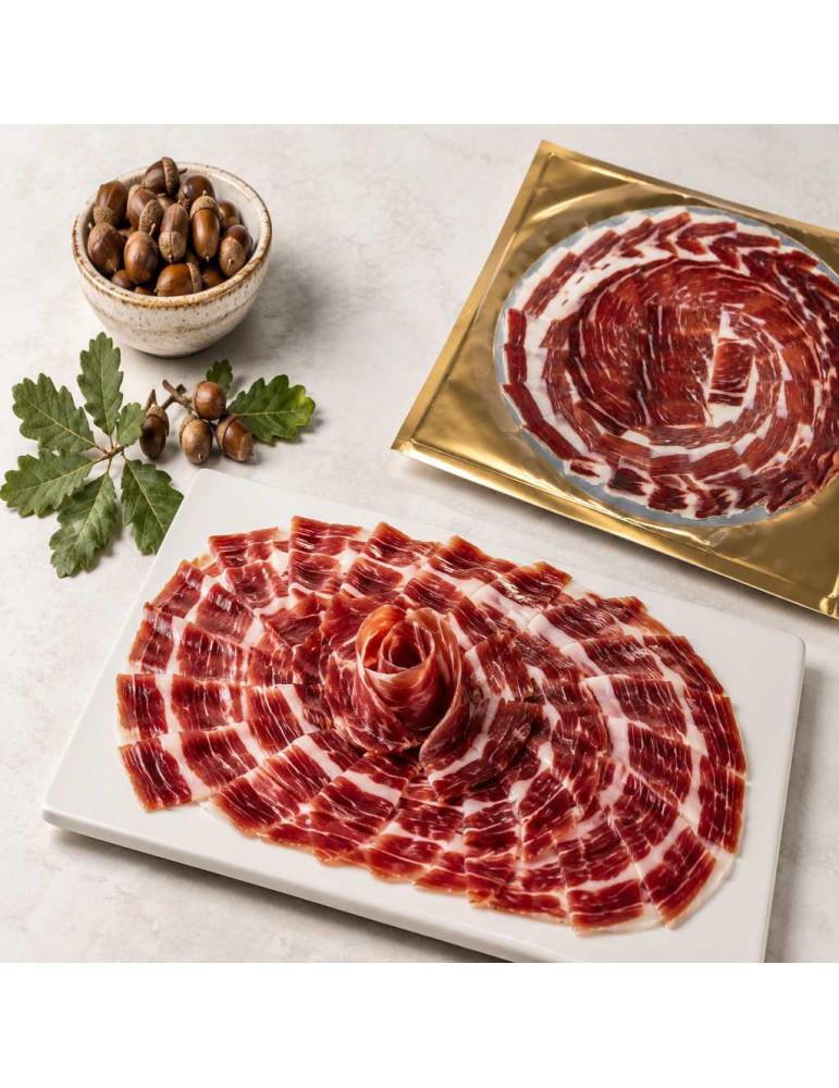 Pack d’assiettes de Jambon Ibérique 100 % - Tranché au couteau