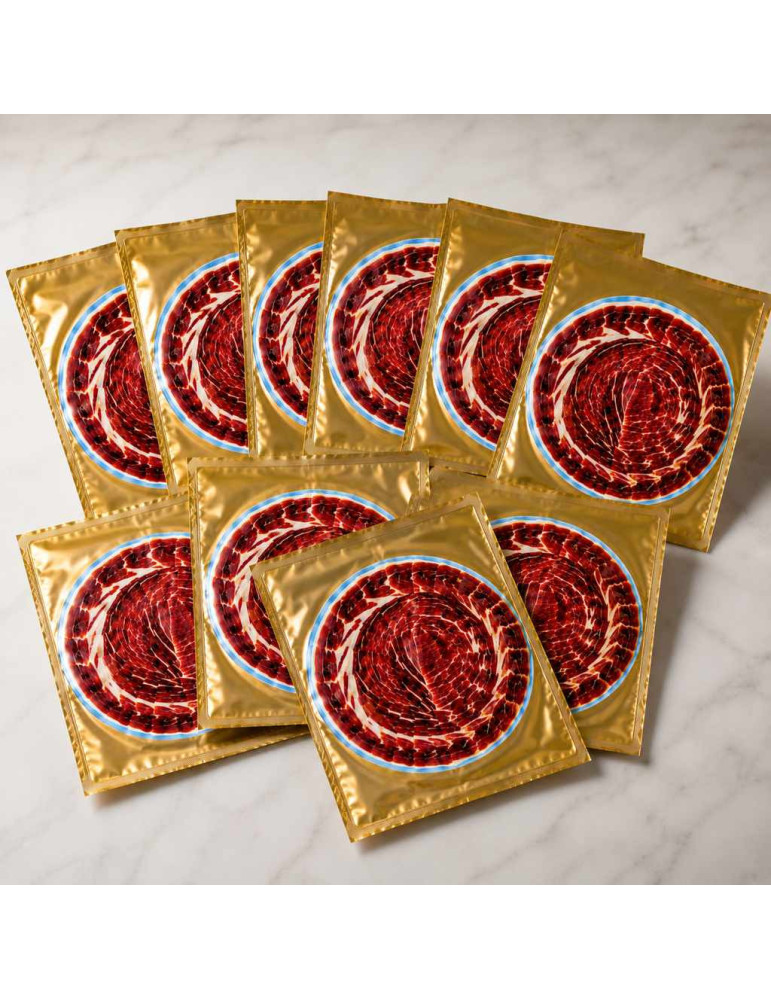 Comprar pack platos de Jamon ibérico 100% cortado a cuchillo