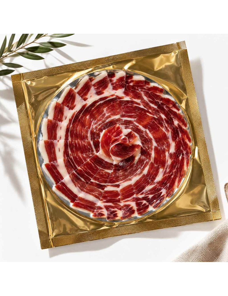 Teller mit Schinken aus Eichelmast vom 100 % iberischen Schwein (100 g)