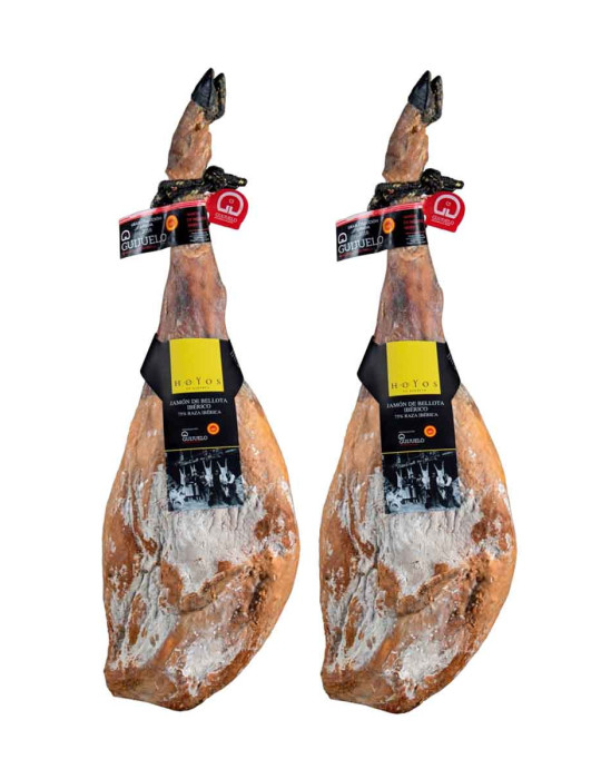 Comprar Oferta 2 Jamones de Bellota ibéricos 75% raza ibérica de Hermanos Hoyos