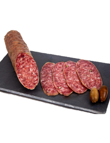 Comprar salchichón ibérico de bellota en capaduras de Hermanos Hoyos.
