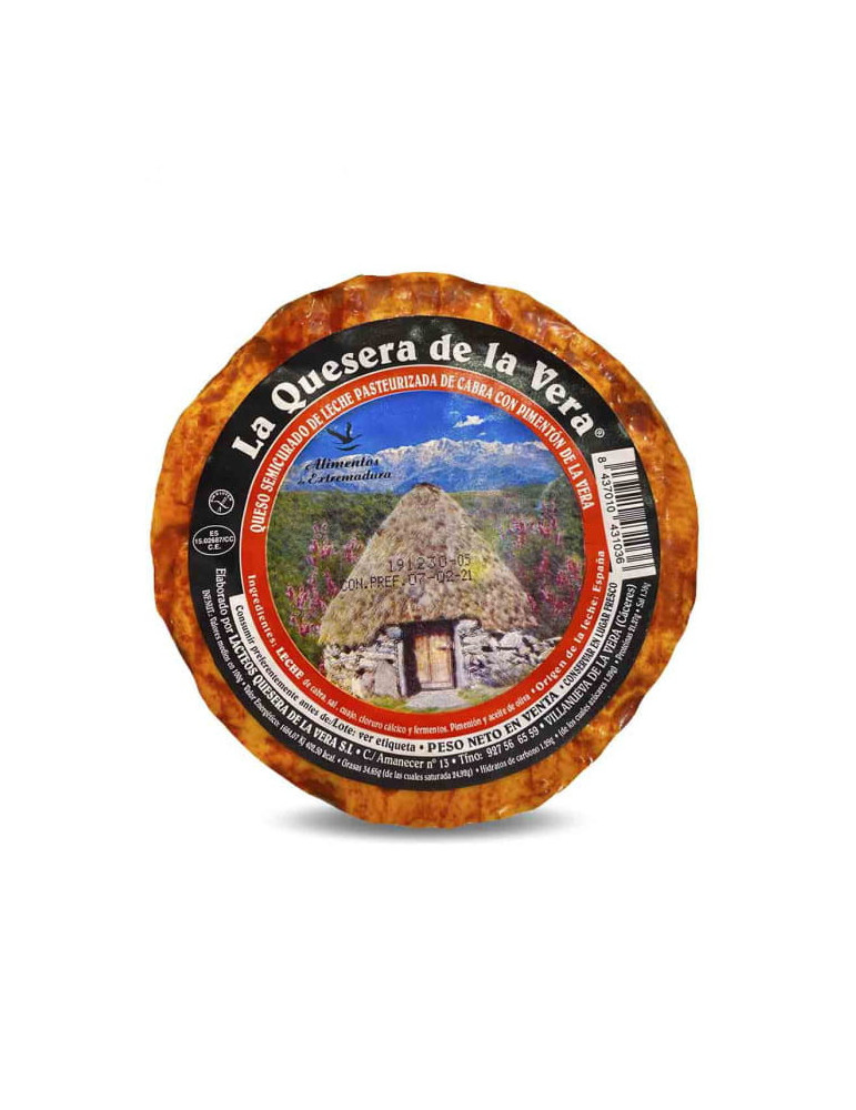 Comprar queso semi-curado de cabra con pimentón de la Vera de "La quesera de la Vera" en Hermanos Hoyos.