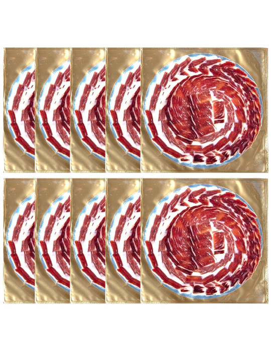 Comprar pack platos de Jamon ibérico 100% cortado a cuchillo