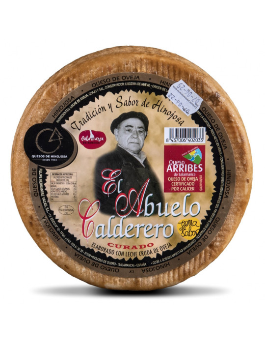 Comprar queso de oveja curado "Hinojosa" de El Abuelo Calderero en Hermanos Hoyos.