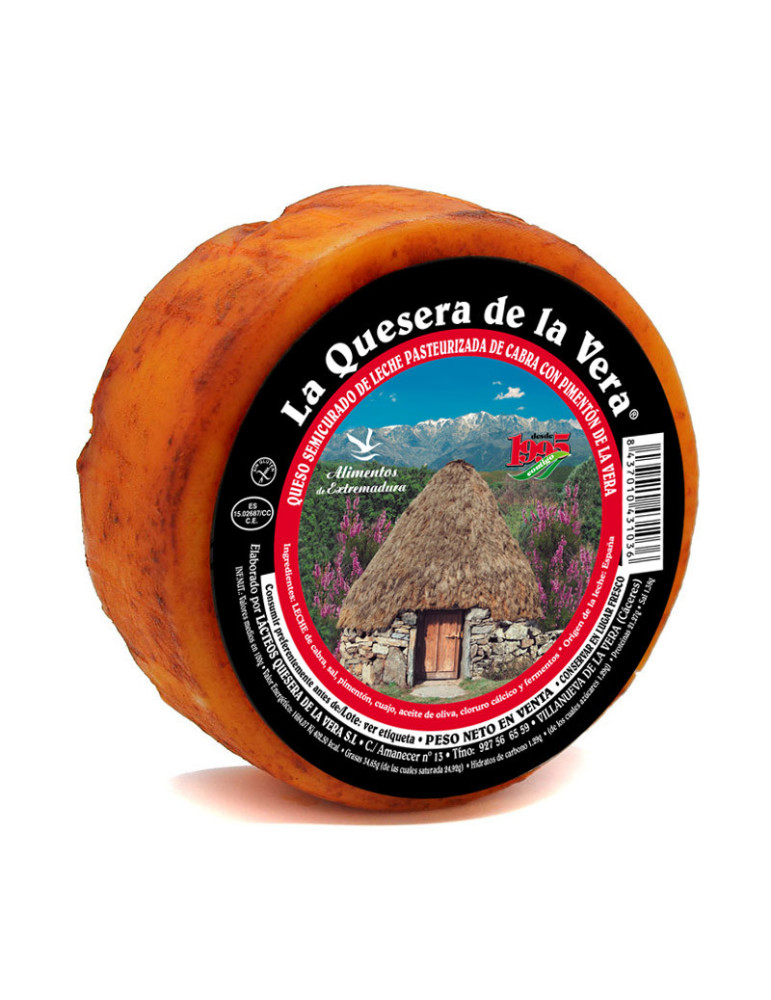 Comprar queso semi-curado de cabra con pimentón de la Vera de "La quesera de la Vera" en Hermanos Hoyos.