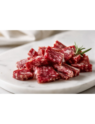Comprar salchichón ibérico de bellota en capaduras de Hermanos Hoyos.